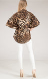 Leopard animal print kimono