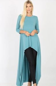 Teal high low Tunic