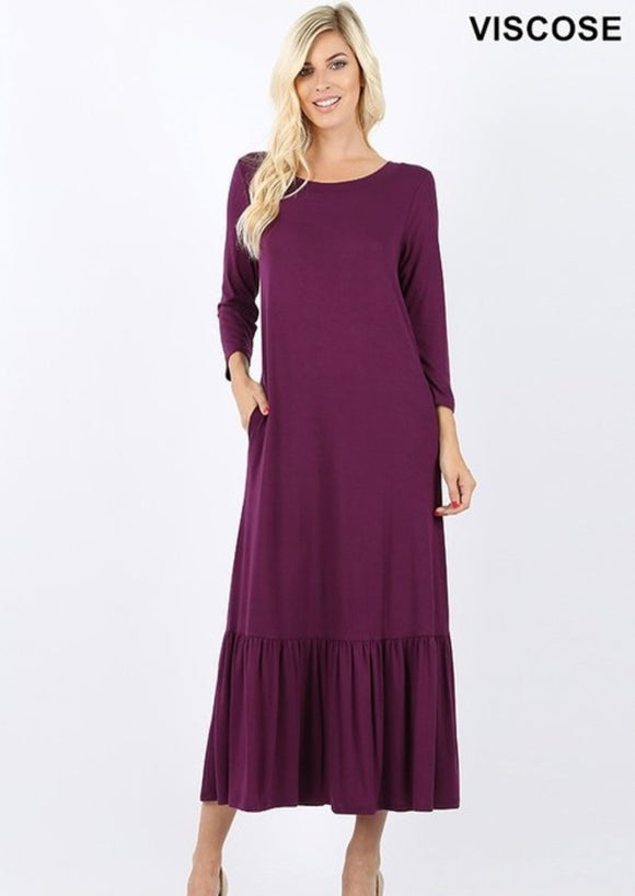 Purple ruffle dress