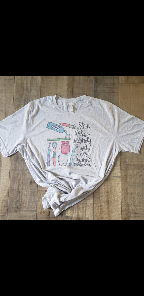 Dental assistant occupational shirt