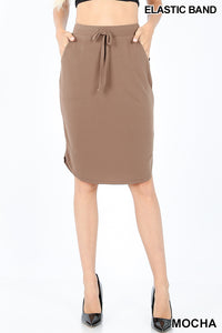 Mocha Drawstring skirt