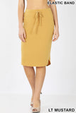 Mustard Drawstring skirt