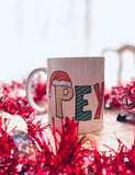 Christmas name mug coffee cup