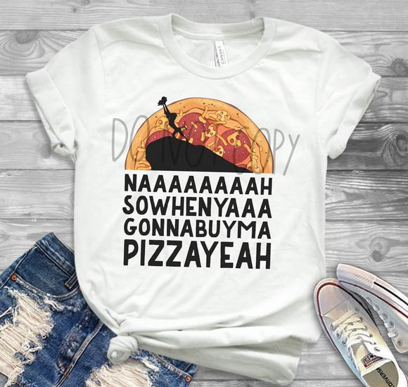 Pizza lion on slate grey
